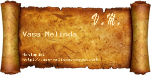 Vass Melinda névjegykártya