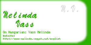 melinda vass business card